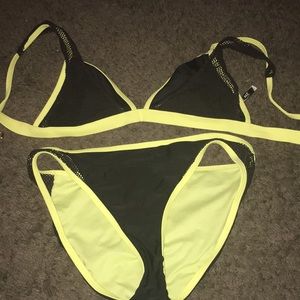 Black and yellow bikini